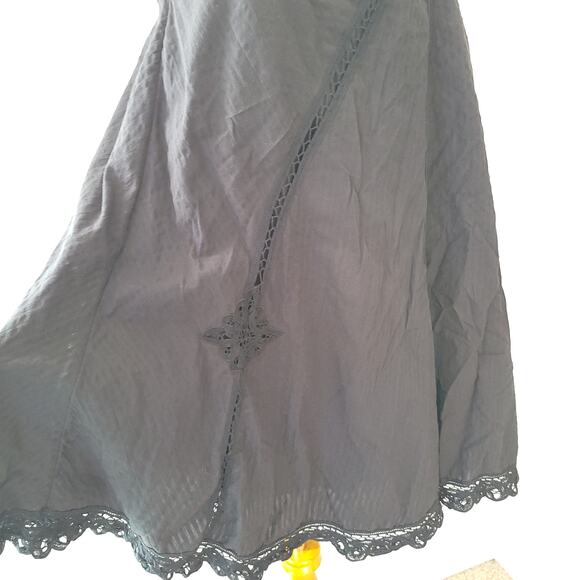 Free People Billie Battenberg Lace Dress One Shoulder Black A Line Women Medium - Picture 7 of 13